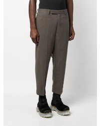 Pantalon chino en laine gris foncé Rick Owens