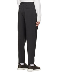 Pantalon chino en laine gris foncé Zegna