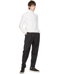 Pantalon chino en laine gris foncé Zegna