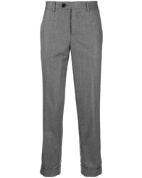 Pantalon chino en laine gris Brunello Cucinelli