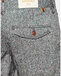 Pantalon chino en laine gris Farah