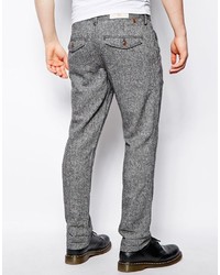 Pantalon chino en laine gris Farah