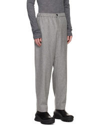 Pantalon chino en laine gris Jil Sander
