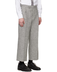 Pantalon chino en laine gris Thom Browne