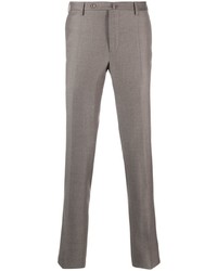 Pantalon chino en laine gris Incotex