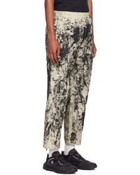 Pantalon chino en laine imprimé noir et blanc Arnar Mar Jonsson