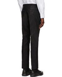 Pantalon chino en laine imprimé noir Burberry