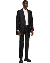 Pantalon chino en laine imprimé noir Burberry