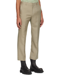 Pantalon chino en laine marron clair Solid Homme