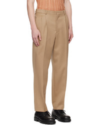 Pantalon chino en laine marron clair Steven Passaro