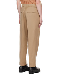 Pantalon chino en laine marron clair Steven Passaro