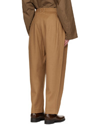 Pantalon chino en laine marron clair Hed Mayner