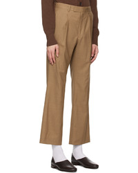 Pantalon chino en laine marron clair Auralee