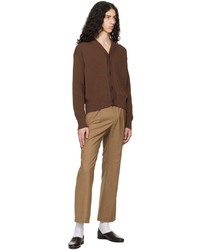 Pantalon chino en laine marron clair Auralee