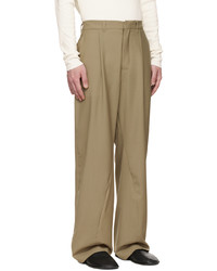 Pantalon chino en laine marron clair Bianca Saunders