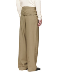 Pantalon chino en laine marron clair Bianca Saunders