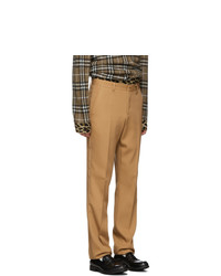 Pantalon chino en laine marron clair Burberry