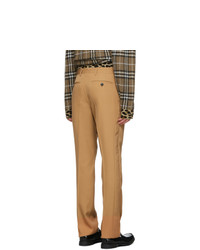 Pantalon chino en laine marron clair Burberry