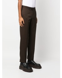 Pantalon chino en laine marron foncé Sandro