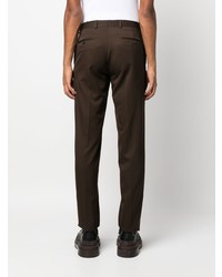 Pantalon chino en laine marron foncé Sandro