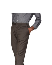 Pantalon chino en laine marron BOSS