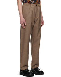 Pantalon chino en laine marron Marni