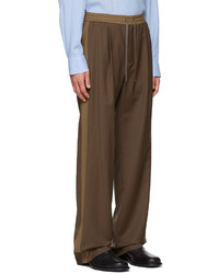 Pantalon chino en laine marron System