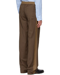 Pantalon chino en laine marron System