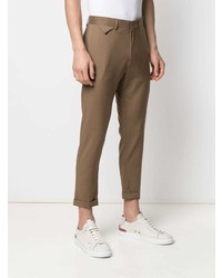 Pantalon chino en laine marron Low Brand