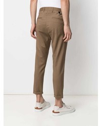 Pantalon chino en laine marron Low Brand