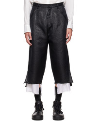 Pantalon chino en laine noir et blanc Sulvam