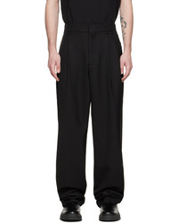 Pantalon chino en laine noir 032c