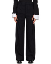 Pantalon chino en laine noir Ann Demeulemeester