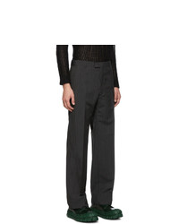 Pantalon chino en laine noir Prada