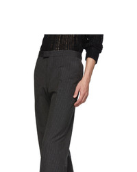 Pantalon chino en laine noir Prada