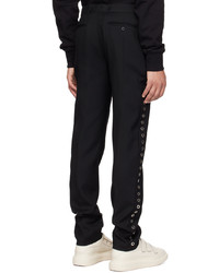 Pantalon chino en laine noir Alexander McQueen