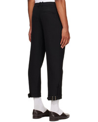 Pantalon chino en laine noir Wales Bonner