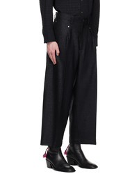 Pantalon chino en laine noir Omar Afridi