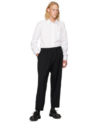 Pantalon chino en laine noir Yohji Yamamoto