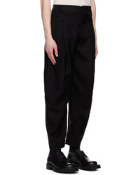 Pantalon chino en laine noir Feng Chen Wang