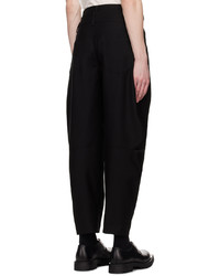 Pantalon chino en laine noir Feng Chen Wang