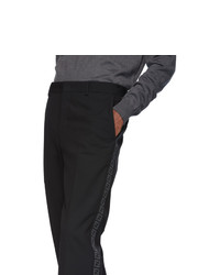 Pantalon chino en laine noir Fendi