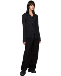 Pantalon chino en laine noir Edward Cuming