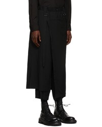 Pantalon chino en laine noir Yohji Yamamoto