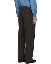 Pantalon chino en laine noir Taiga Takahashi