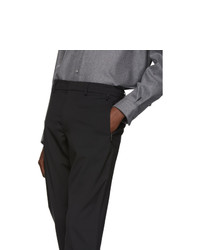 Pantalon chino en laine noir BOSS
