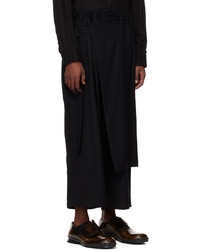 Pantalon chino en laine noir Yohji Yamamoto
