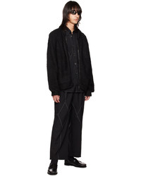 Pantalon chino en laine noir Jieda