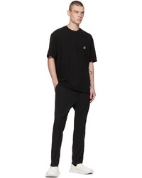 Pantalon chino en laine noir Solid Homme