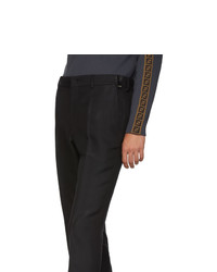 Pantalon chino en laine noir Fendi